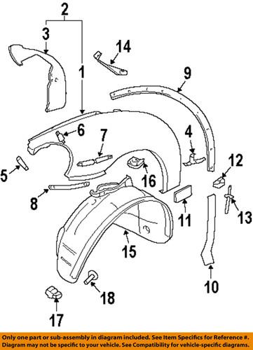 Volkswagen oem 1c0821257ae fender-retainer plate