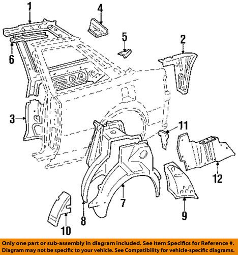 Toyota oem 5865122h91 quarter panel-inner wheelhouse pad