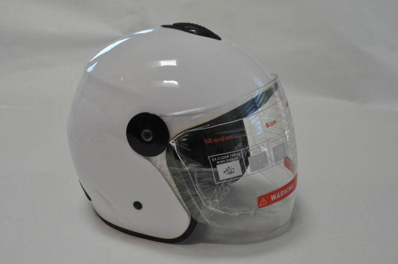 Dot motorcycle helmet scooter helmet w/ front pull down shield small 55-56 cm