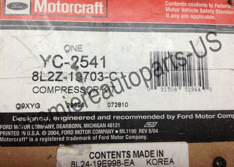 Motorcraft yc-2541 a/c compressor oem # 8l2z19703c 