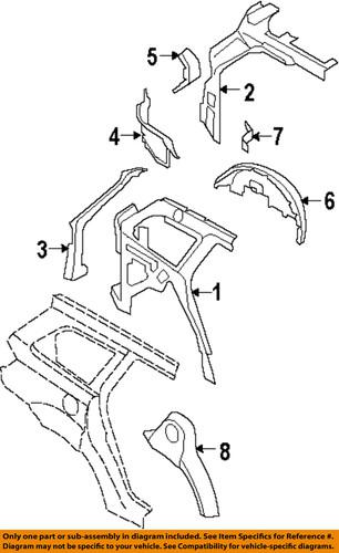 Dodge oem 5076944ac quarter panel-tail lamp pocket