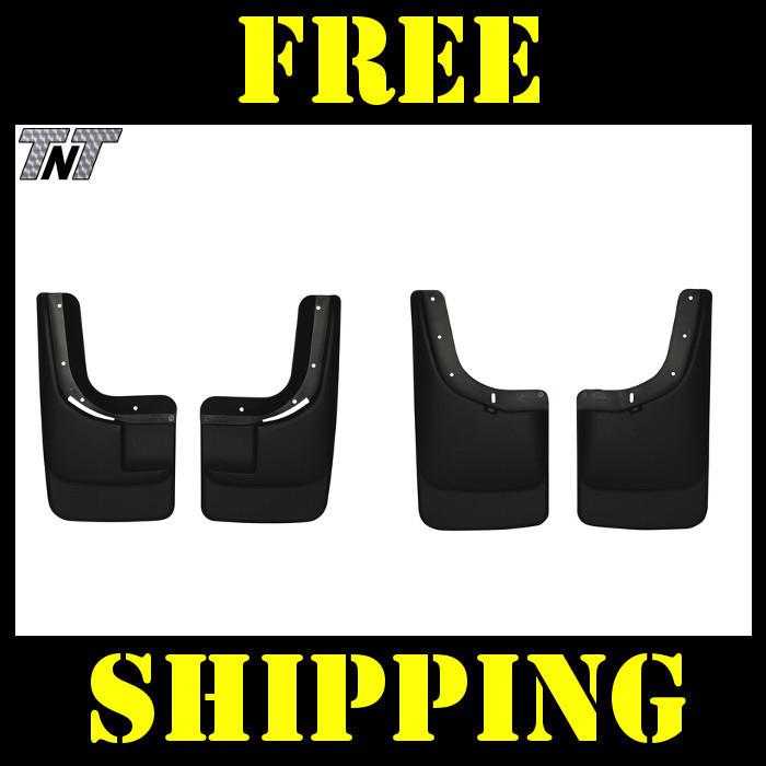 04 - 12 gmc canyon husky liners mud guards black front & rear no oem flares