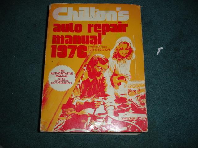 Chilton's 1976 auto repair manual, cover's usa cars 1969-1976