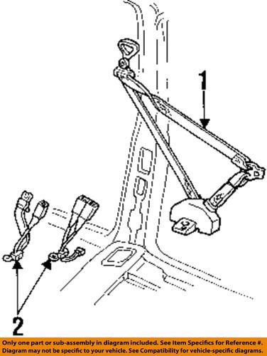 Gm oem 12384224 front seat belts-center seat belt