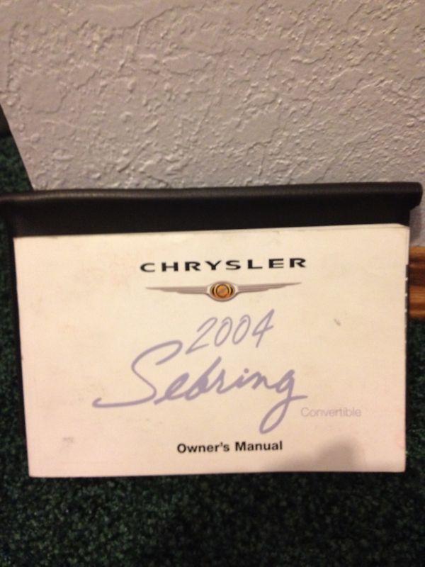 2004 chrysler sebring owners manual