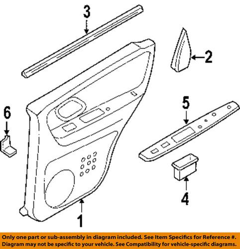 Ford oem yl8z78255a18baa interior-rear door-molding