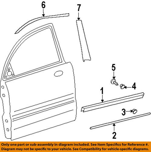 Hyundai oem 877243d000 front door-body side molding