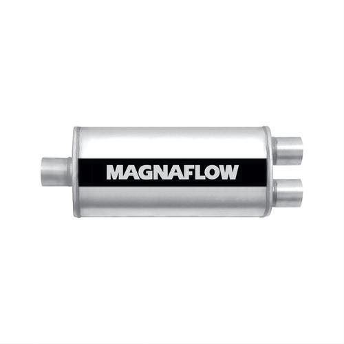 Magnaflow 12280 muffler 2.50" inlet/dual 2" outlet stainless steel natural each