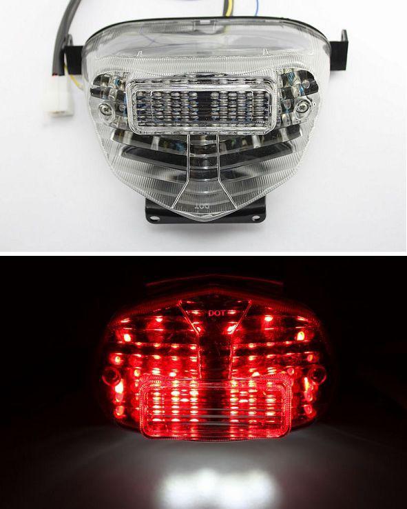 Clear integrated led tail light signals for suzuki gsxr 1000 2001 2002