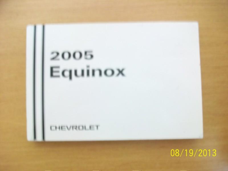 2005 chevy equinox  owners manual