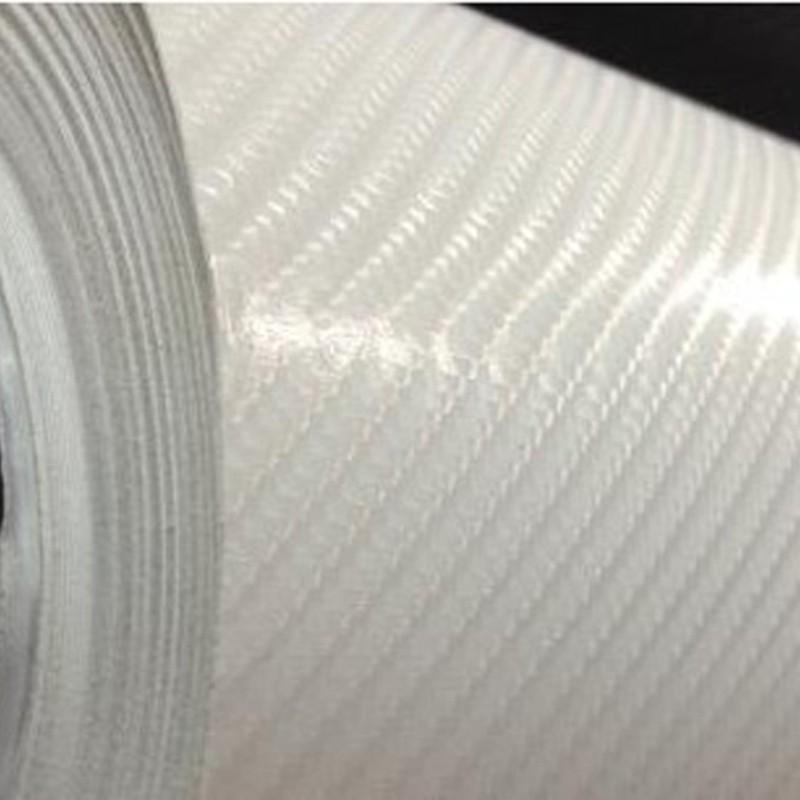 Free-ship【4d air-free】【white】【152cm*30cm】 carbon fibre vinyl wrap for car & home