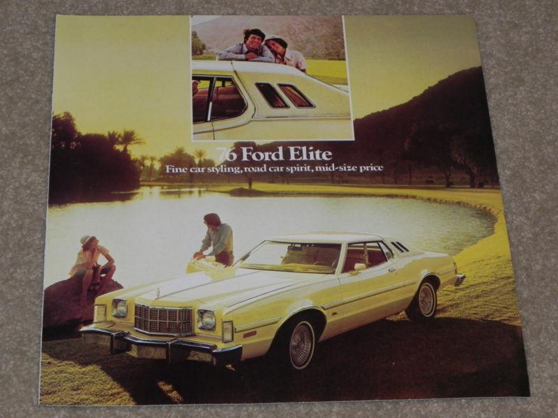 1976 ford elite nos dealer sales brochure from my dealership.  original. 