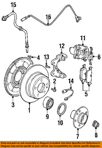 Bmw oem 34213332217 disc brake rotor/rear brake rotor/disc