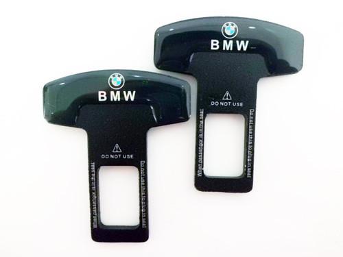 For bmw car logo emblem seat belt buckle alarm safety clasp stop canceller