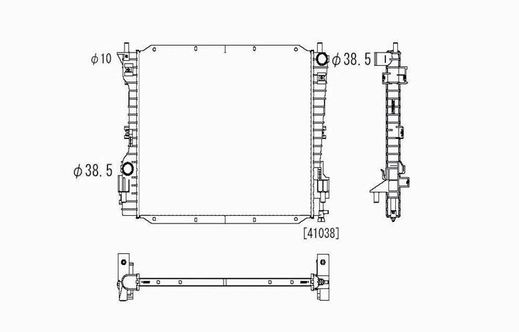 Replacement radiator 2005-2009 ford mustang automatic 4.0l 4.6l v6 v8 4r3z8005ca