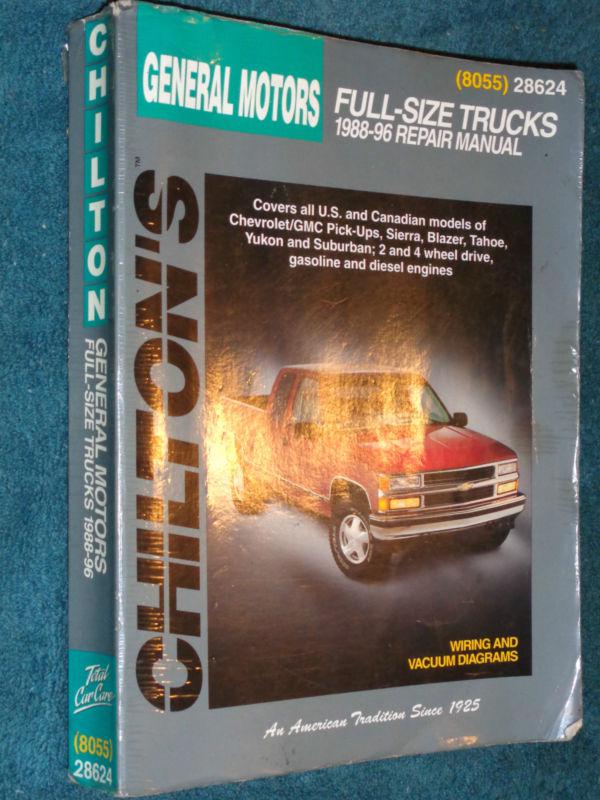 1988-1996 chevrolet / gmc truck shop manual / service book / 89  90 91 92 93 94+