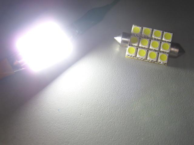 1pc 44mm 211 212 12 power smd led (white) festoon bulb