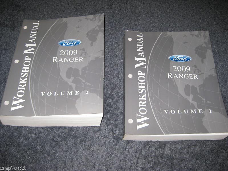 2009 ford ranger truck 2.3l 4.0l engines factory repair service 2 manual set