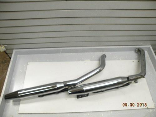 Stock exhaust system pipes mufflers bracket harley heritage softail flsti 2000^