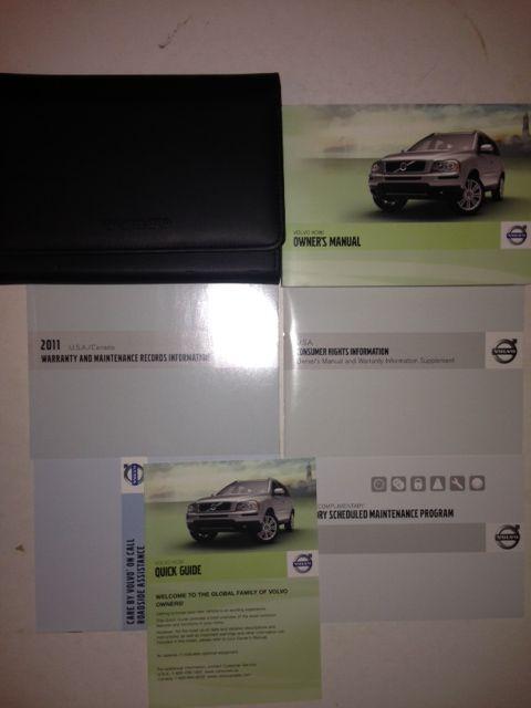 2011 volvo xc90 owner's manual with case