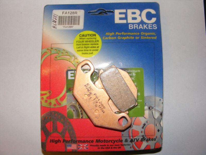 Ebc brake pads sintered fa128r fa128, atv, suzuki, kawasaki, lt250, mojave, kef