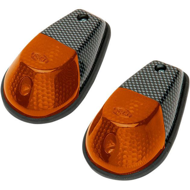 K&s flush mount marker light set single filament carbon amber