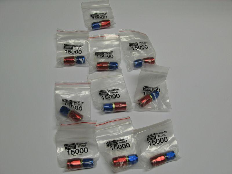 10 pack -4 an straight female swivel hose end red/blue fuel oil air fitting