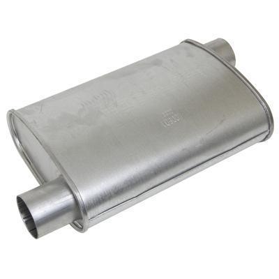 Summit racing muffler performance turbo 2 1/2" inlet/2 1/2" outlet steel ea