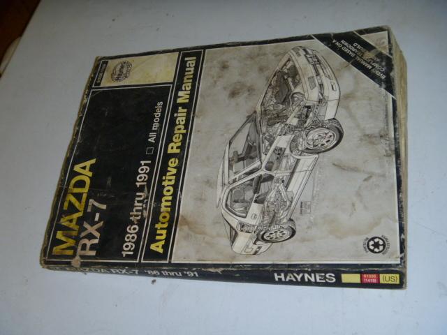 Haynes auto repair manual, mazda rx-7. rotary. 1986-1991