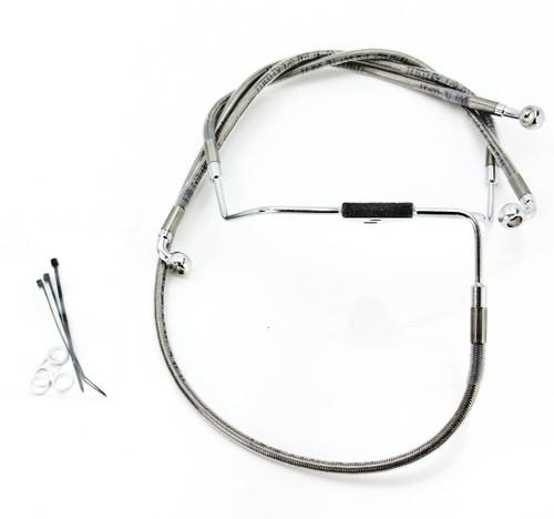 Drag specialties extended front brake line kit clear (+6") 644410-6