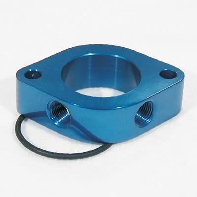 Meziere water neck spacer chevy sbc/bbc v8 spacer blue anodized wn0028b