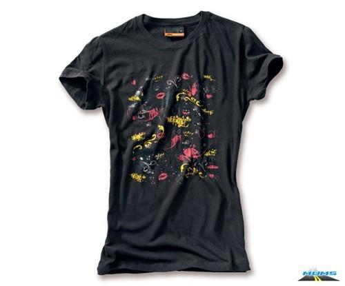 New ktm girls abstract queen tee t-shirt black medium upw108643