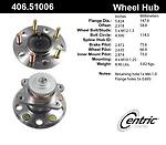 Centric parts 406.51006e rear hub assembly