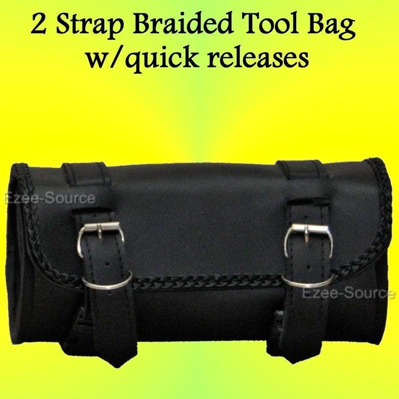 10" waterproof braided tool fork bag fits harley sportster dyna softail - dv72