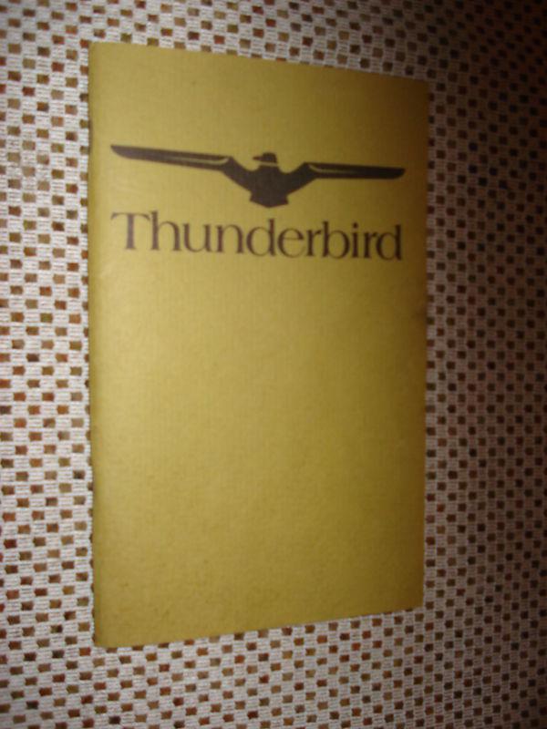 1974 ford thunderbird owners manual original nice shape