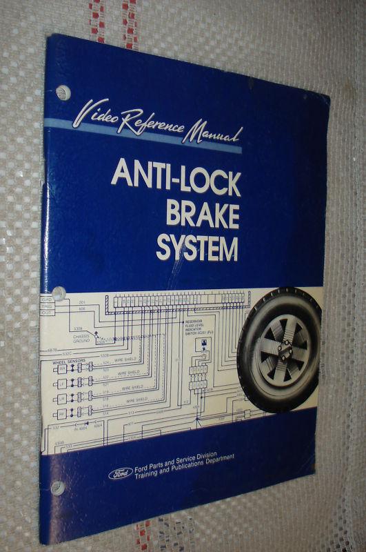 1987 ford anti-lock brakes teaching manual shop service car 