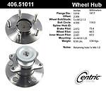 Centric parts 406.51011e rear hub assembly