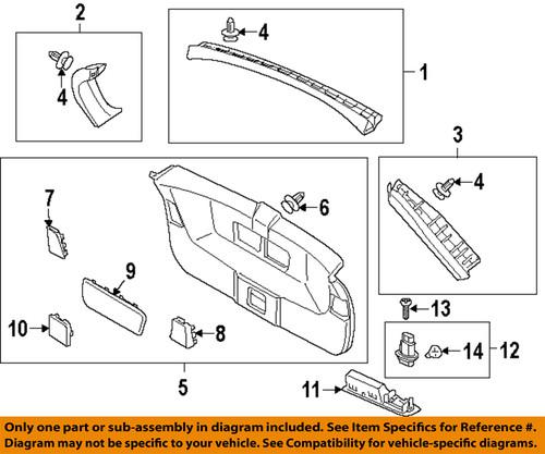 Honda oem 84431tk8a11zb lift gate-gate trim panel