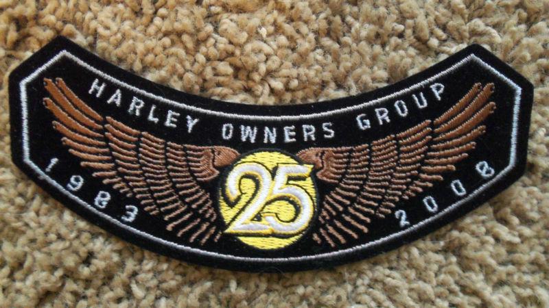 25th year anniversary hog harley davidson owners group jacket coat hat patch pin