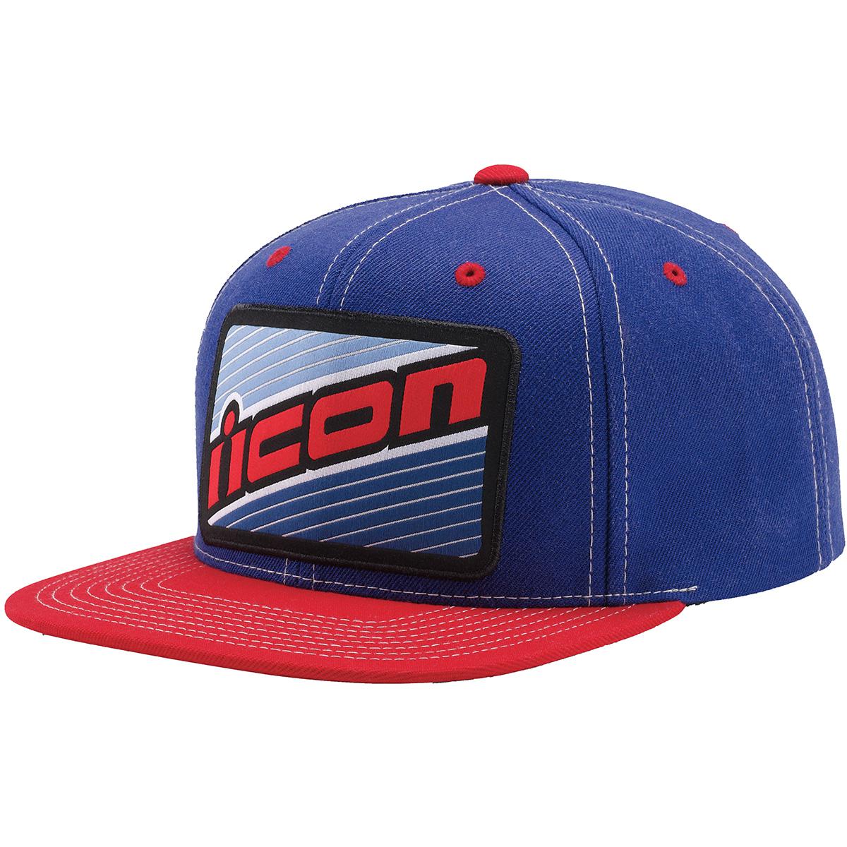 New icon stickum flat-bill mens snap-back hat/cap, glory/red/blue, one size