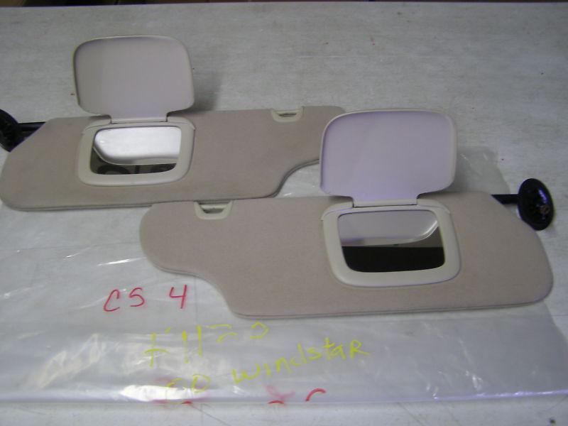 2000 ford windstar sun visors sunvisors  tan  cloth  oem