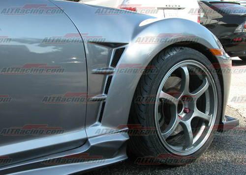 2003-2008 mazda rx-8 monster style functional fiberglass front fender kit panel