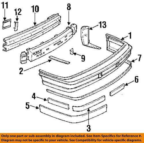 Buick gm oem 10053391 bumper trim-center molding