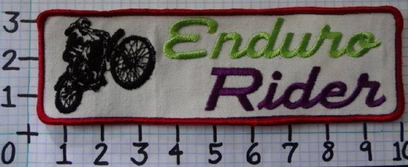 Vintage nos large enduro rider motorcycle patch from the 70's 014