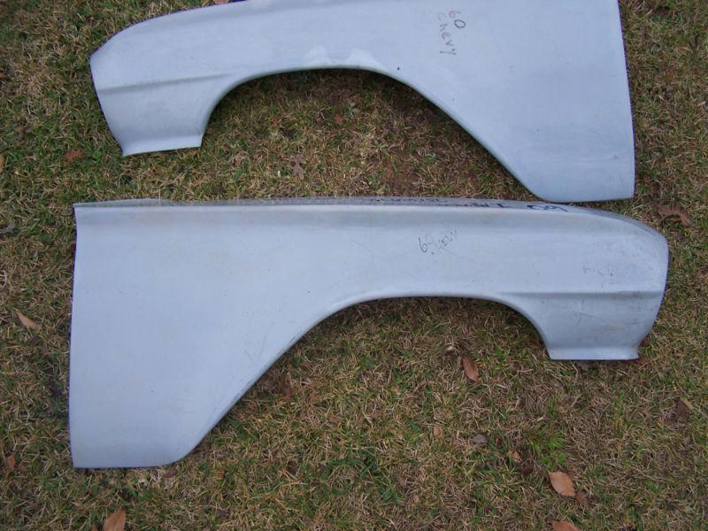 1960 chevy fiberglass fenders impala bel air biscayne fg nos 348 409 el camino