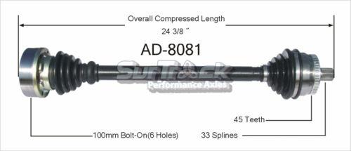 Surtrack perf axles ad-8081 cv half-shaft assembly-new cv axle shaft