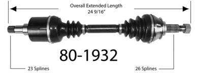 Empi 80-1932 cv half-shaft assembly-cv joint half shaft