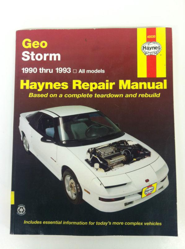 Haynes manual geo storm 1990-1993 all models