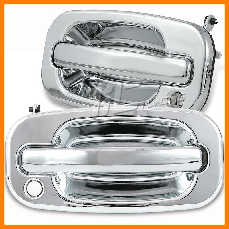 2003-2005 cadillac escalade esv chrome polish door handle w key hole cover 2pcs