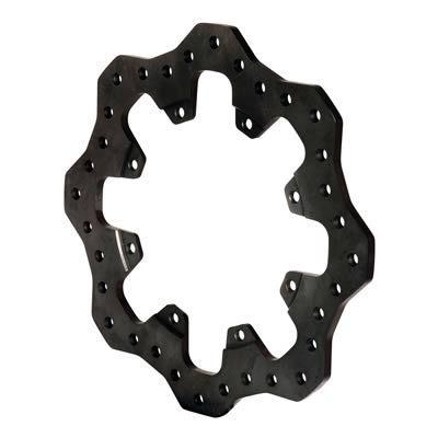 Two (2) wilwood 160-9773 brake rotor cross drilled surface steel black oxide